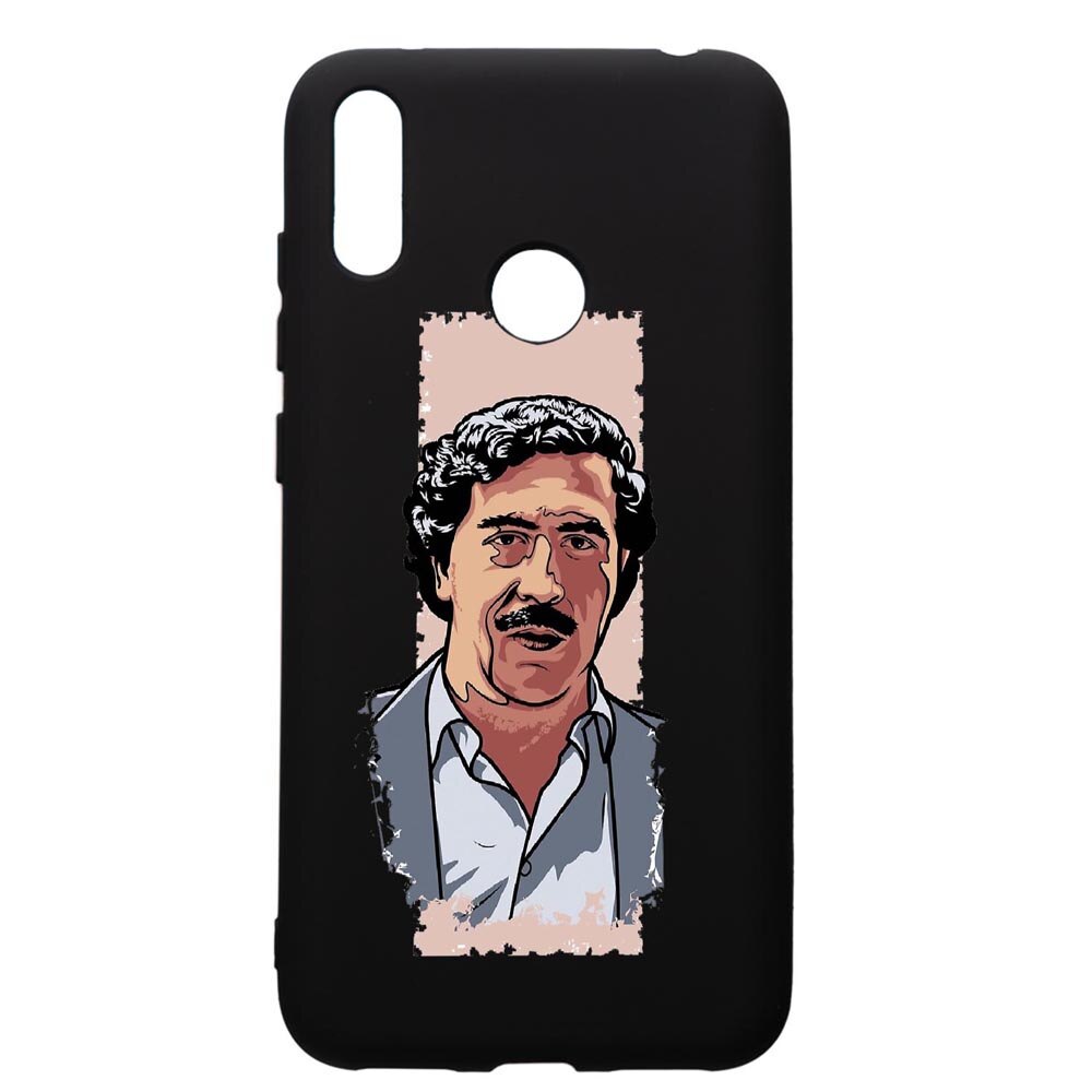 Husa de protectie Huawei Y7 2019, Narcos Pablo Escobar, silicon, cu interiorul din material textil, protectie camera, PB442