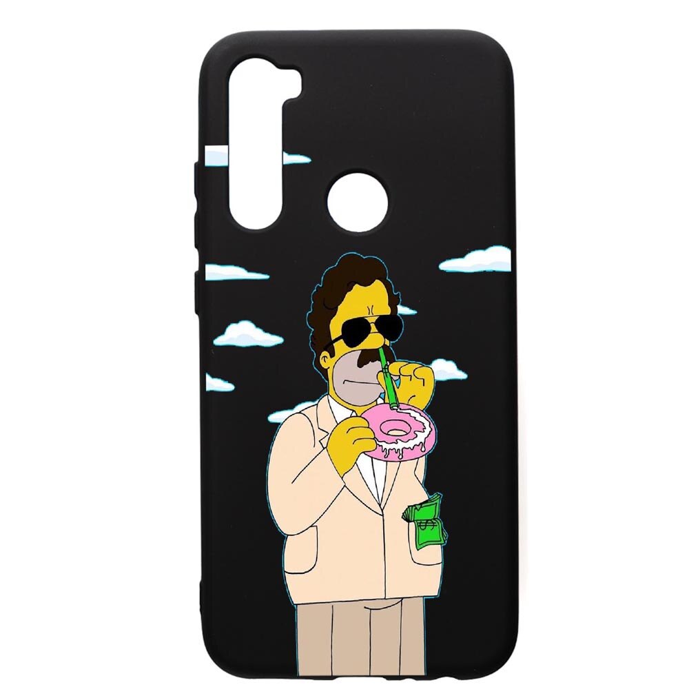 Husa de protectie Xiaomi Redmi Note 8, Narcos Simpsons, silicon, cu interiorul din material textil, protectie camera, PB440