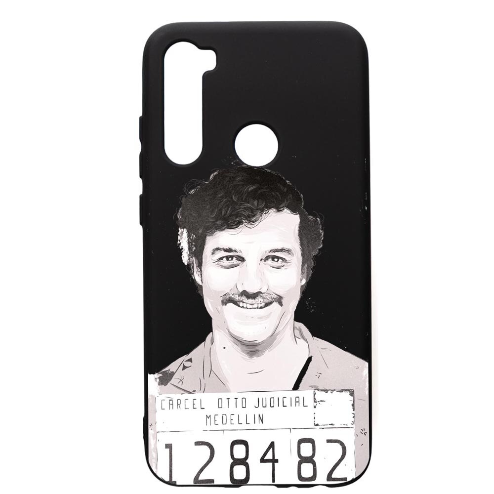 Husa de protectie Xiaomi Redmi Note 8, Narcos Pablo Escobar, silicon, cu interiorul din material textil, protectie camera, PB443