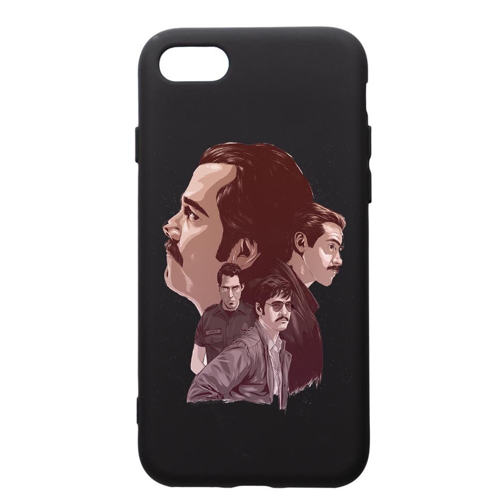 Husa de protectie Apple iPhone SE 2 / iPhone 8 / iPhone 7, Narcos, silicon, cu interiorul din material textil, protectie camera, PB448