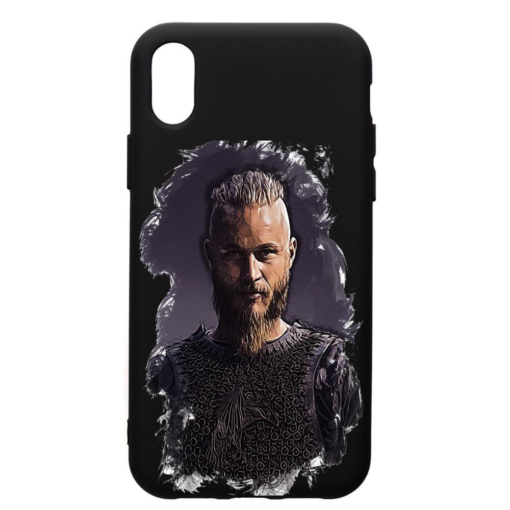 Husa de protectie Apple iPhone XR, Vikings Ragnar Lothbrok, silicon, cu interiorul din material textil, protectie camera, PB452