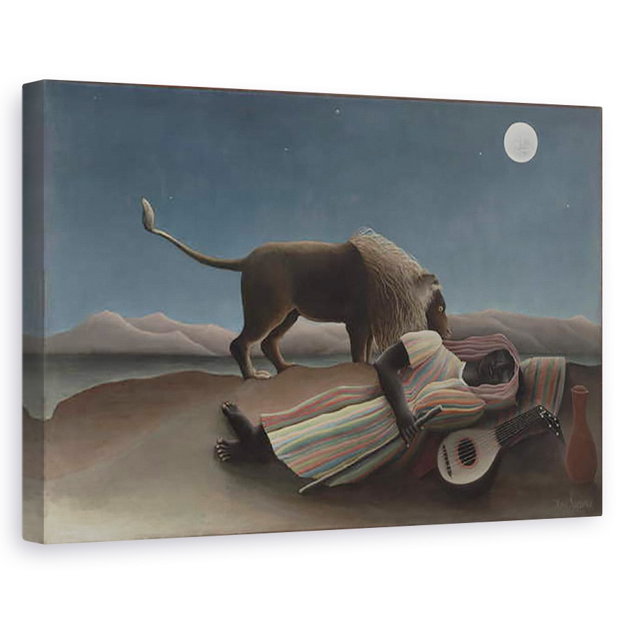 Tablou canvas - Henri J.F. Rousseau - tiganul Adormit, 40 x 60 cm