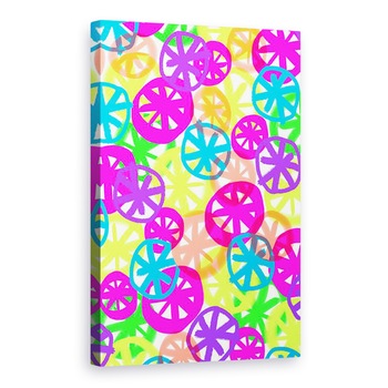 Tablou canvas - Louisa Hereford - Cercuri de Neon, 2017, 40 x 60 cm Tablou canvas - Louisa Hereford - Cercuri de Neon, 2017, 40 x 60 cm