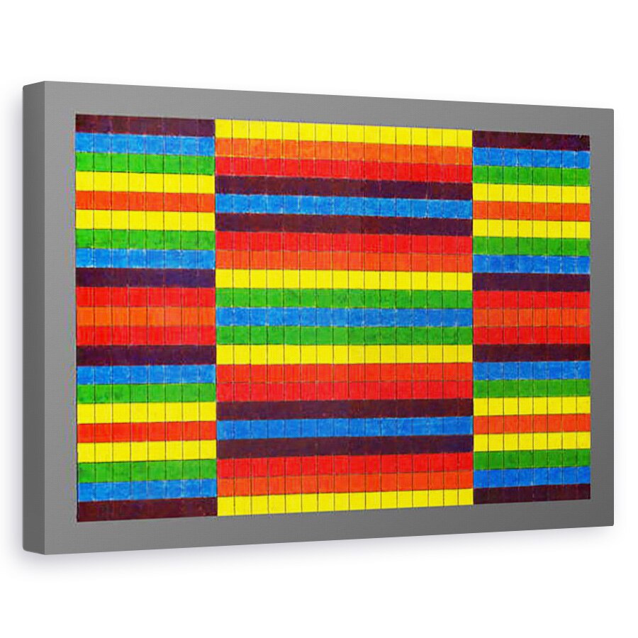 Tablou canvas - Peter McClure - Triptic cu dungi, 60 x 90 cm