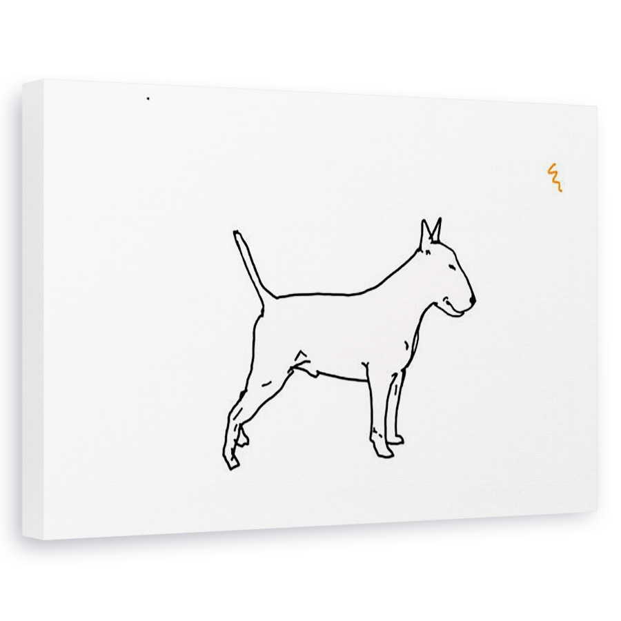 Tablou canvas - Sarah Thompson-Engels - Bull terrier,2018, 80 x 120cm