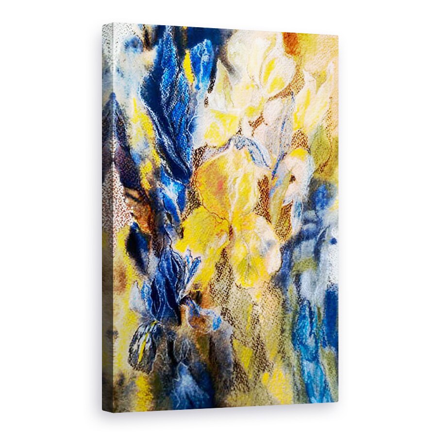 Tablou canvas - Mary Smith - aur si albastru iris, 80 x 120cm