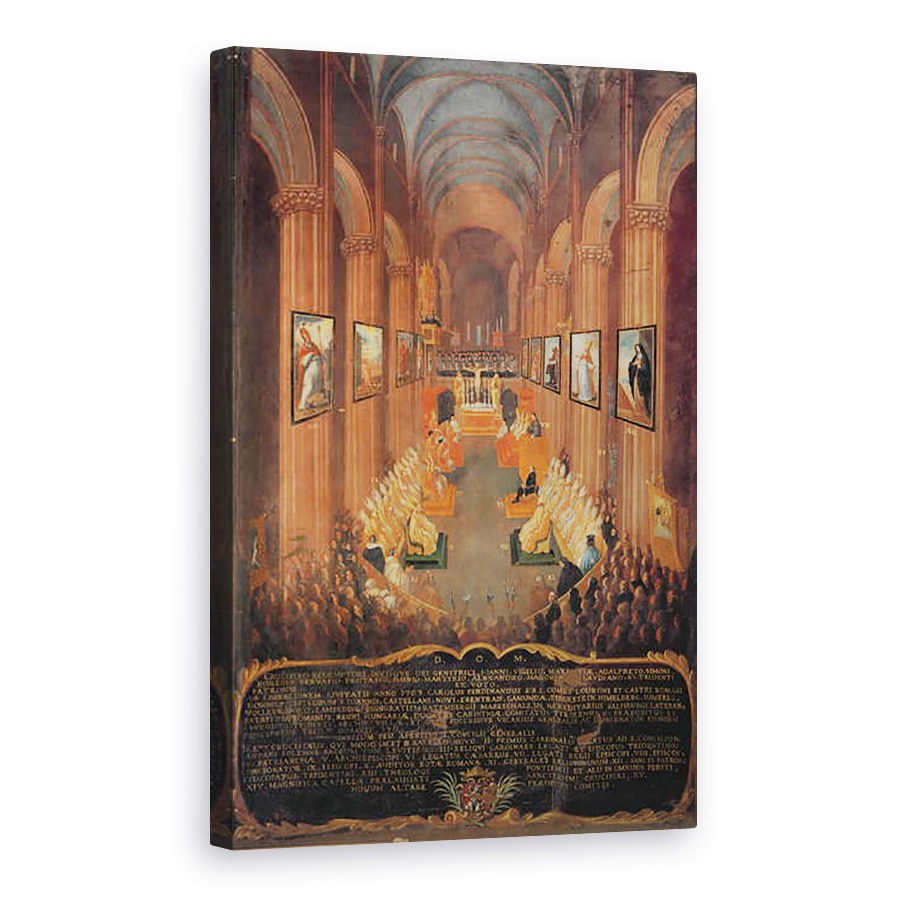 Tablou canvas - Niccolo Dorigati - Sesiunea de deschidere a Consiliului de la Trent din 1545, 40 x 60 cm