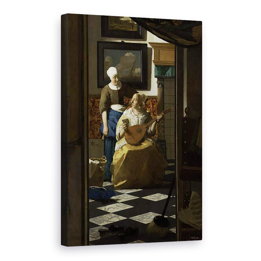 Tablou canvas - Jan Vermeer - Scrisoarea de dragoste, 80 x 120cm