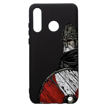 Husa de protectie Huawei P30 Lite, Vikings, silicon, cu interiorul din material textil, protectie camera, PB449 Husa de protectie Huawei P30 Lite, Vikings, silicon, cu interiorul din material textil, protectie camera, PB449