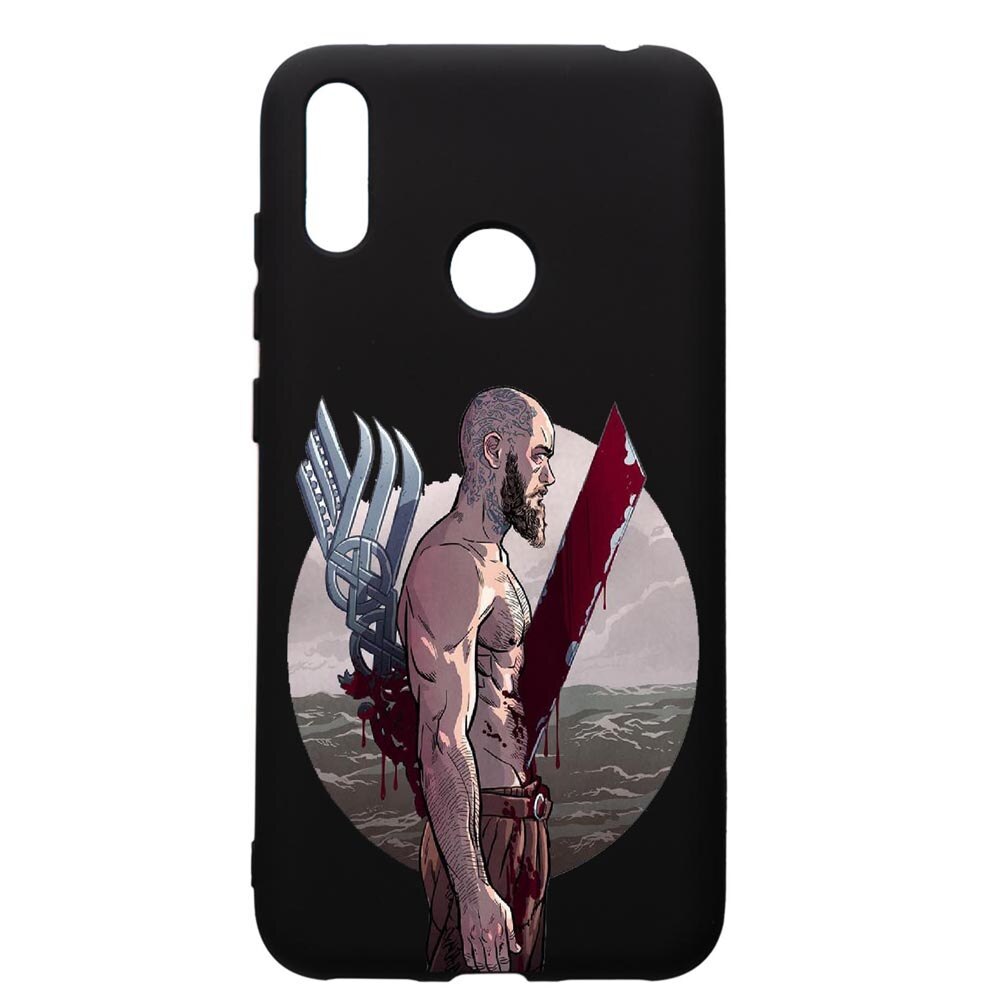 Husa de protectie Huawei Y7 2019, Vikings Ragnar Lothbrok, silicon, cu interiorul din material textil, protectie camera, PB455