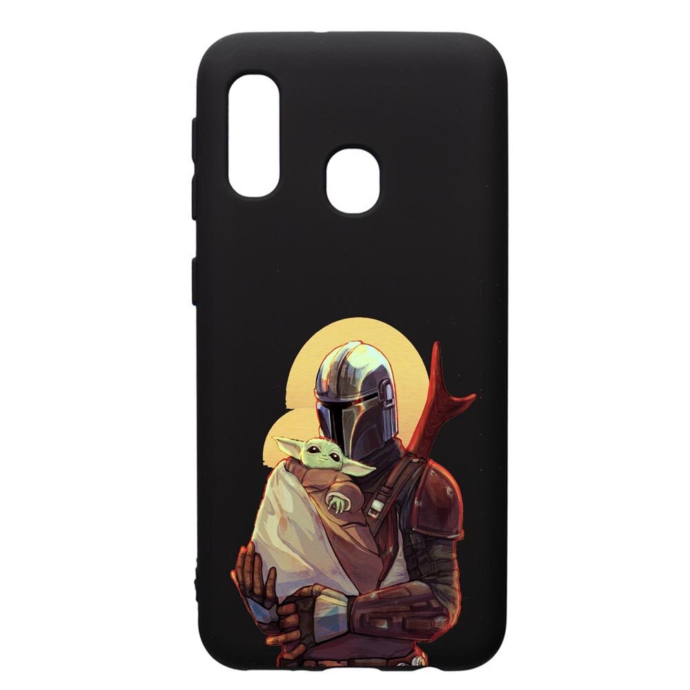 Husa de protectie Samsung Galaxy A20E, Star Wars The Mandalorian, silicon, cu interiorul din material textil, protectie camera, PB465