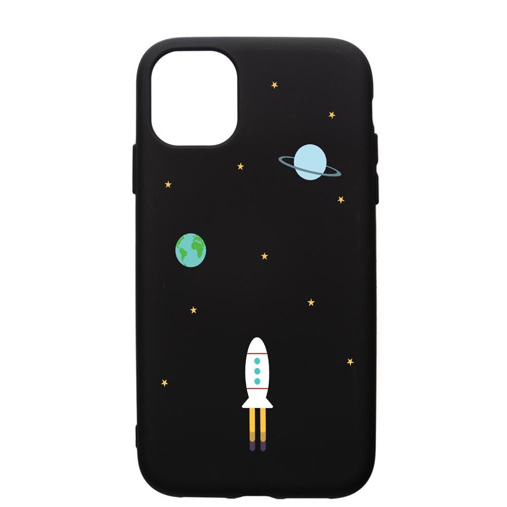 Husa de protectie Apple iPhone 11 Pro, Universe, Spacecraft, silicon, cu interiorul din material textil, protectie camera, PB471