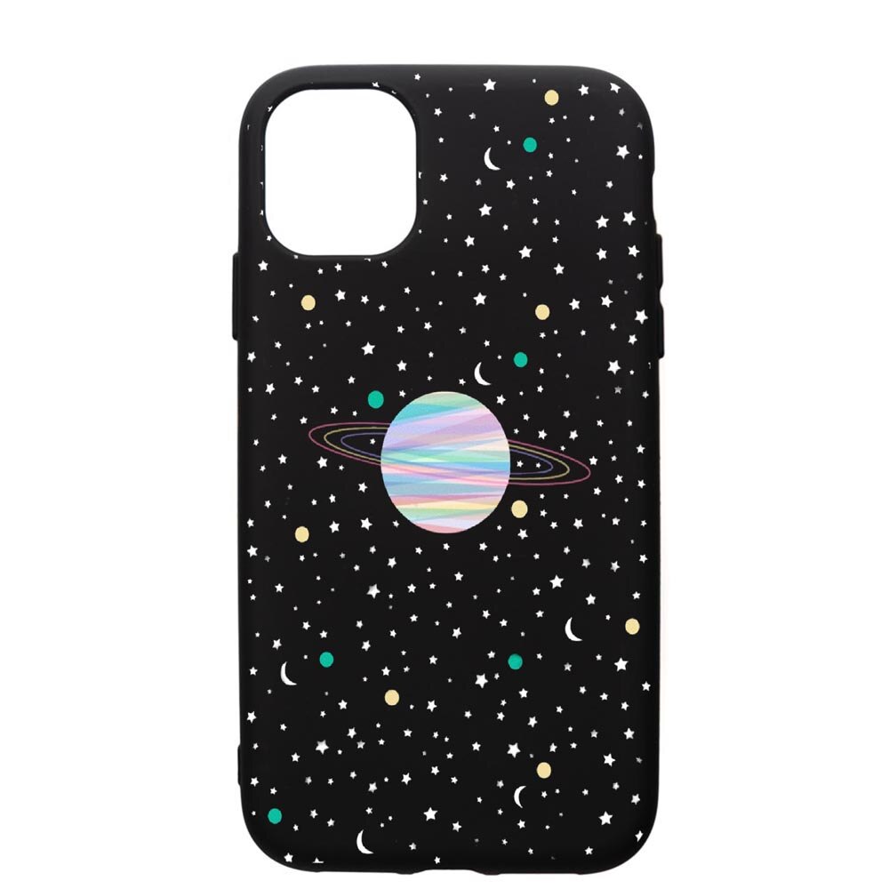 Husa de protectie Apple iPhone 11, Universe, silicon, cu interiorul din material textil, protectie camera, PB468