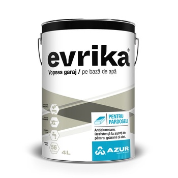 Vopsea Evrika garaj gri ral 7032 Azur 4 l Vopsea Evrika garaj gri ral 7032 Azur 4 l