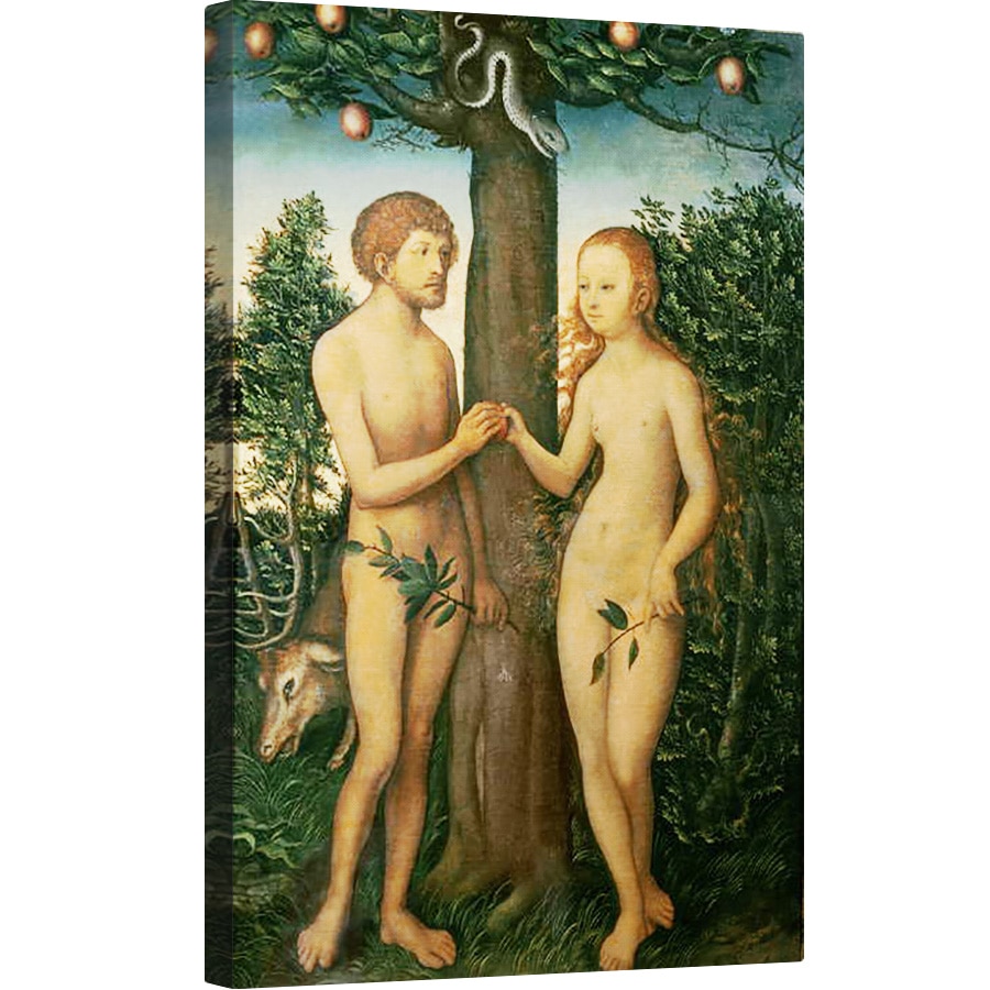 Tablou canvas - Lucas Cranach the Elder - Adam si Eva, 60 x 90 cm