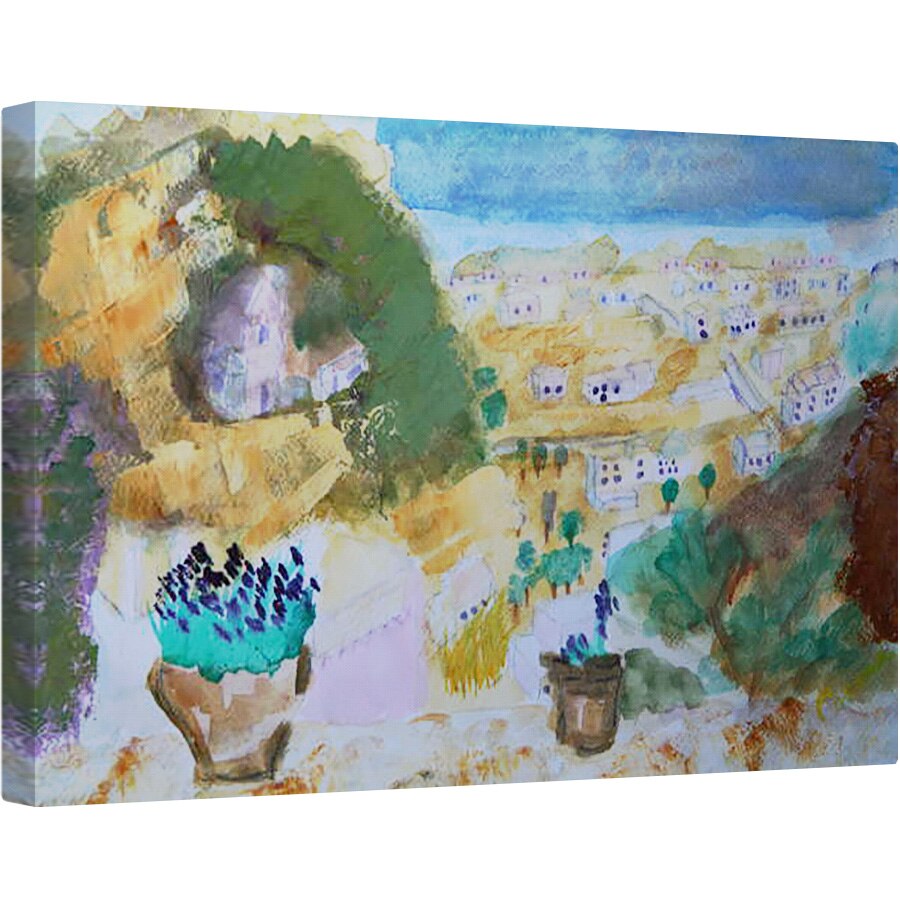 Tablou canvas - Cosima Duggal - Skyros vedere la mare de la terasa, 80 x 120cm