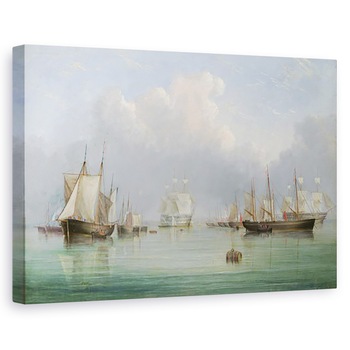 Tablou canvas - Arthur Wellington Fowles - Navele in afara Ryde, 80 x 120cm Tablou canvas - Arthur Wellington Fowles - Navele in afara Ryde, 80 x 120cm