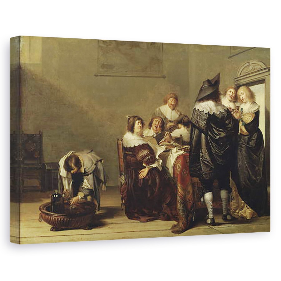 Tablou canvas - Pieter Codde - Compania face muzica, 40 x 60 cm