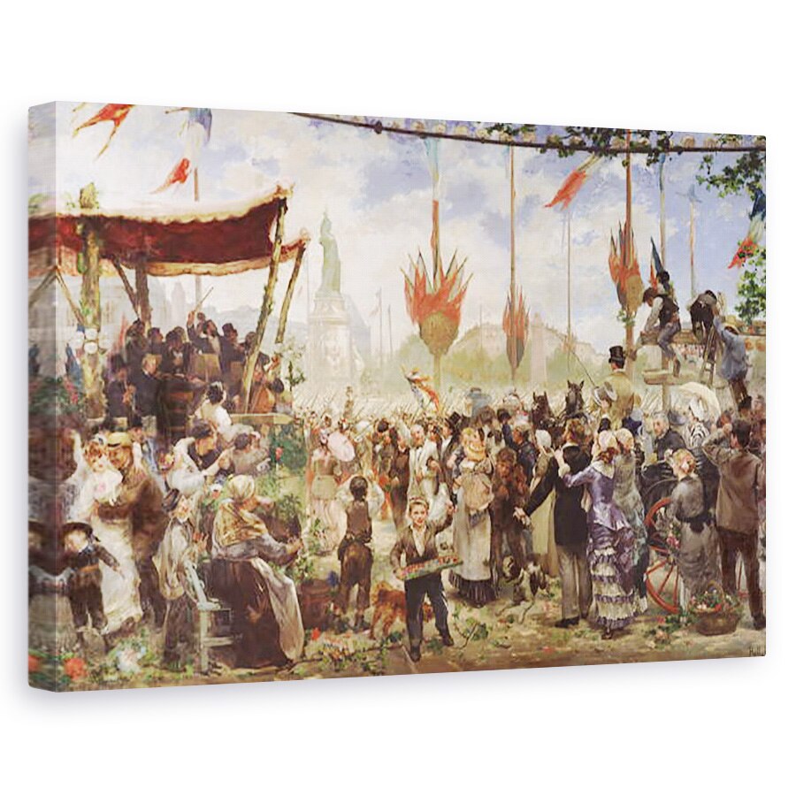 Tablou canvas - Alfred Roll - 14 Iulie 1880, 40 x 60 cm