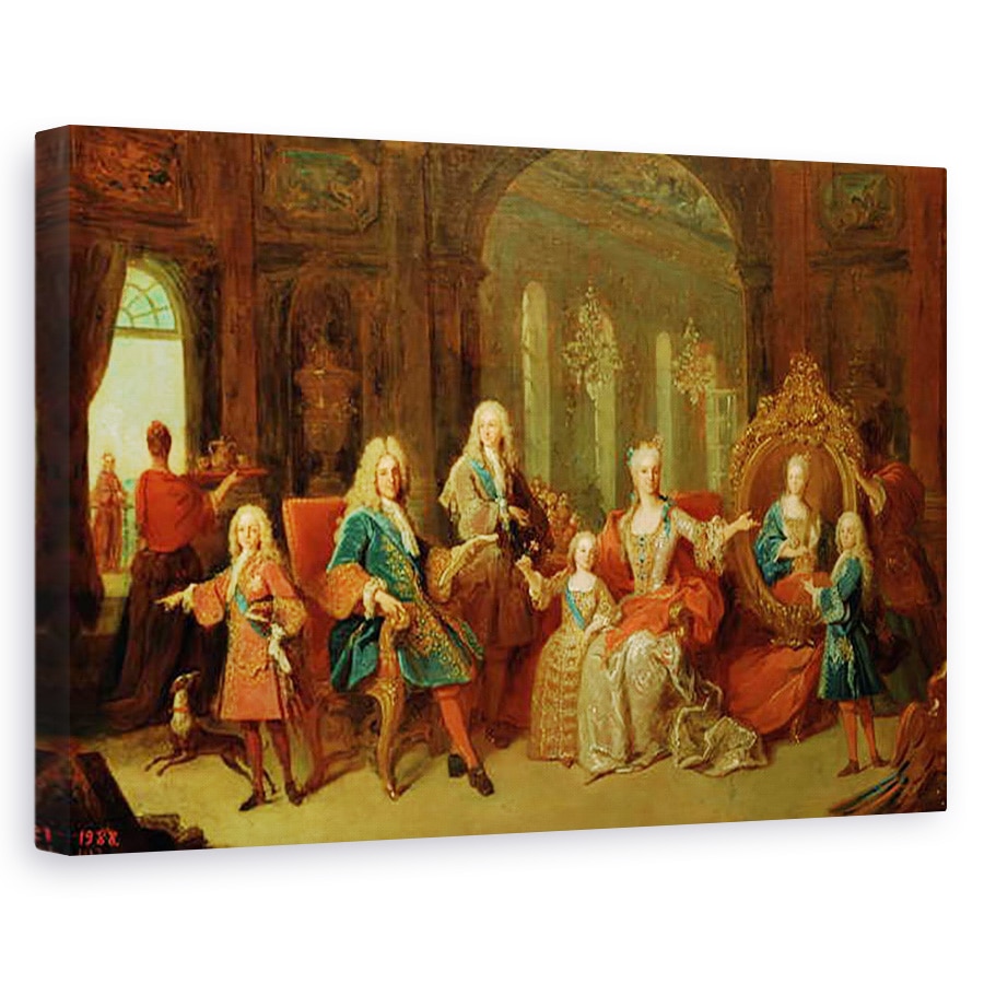 Tablou canvas - Jean Ranc - Familia lui Filip al V-lea 1683-1746 de Bourbon, 80 x 120cm