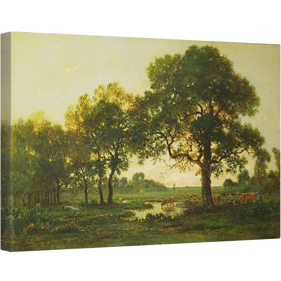 Tablou canvas - Theodore Rousseau - Oaks iaz, 80 x 120cm