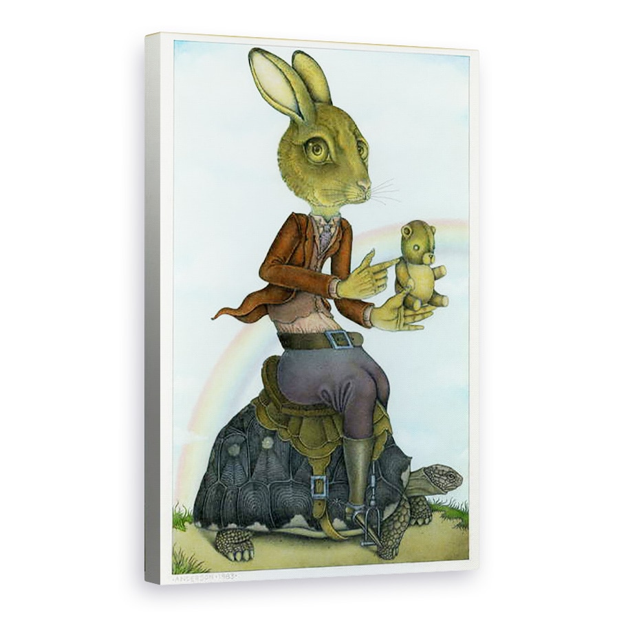 Tablou canvas - Wayne Anderson - Iepurele si broasca testoasa, 1983, 80 x 120cm