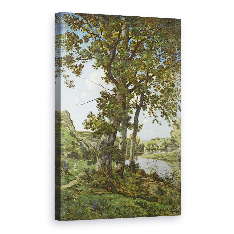 Tablou canvas - Henri-Joseph Harpignies - Oaks din Chateau-Renard, 40 x 60 cm