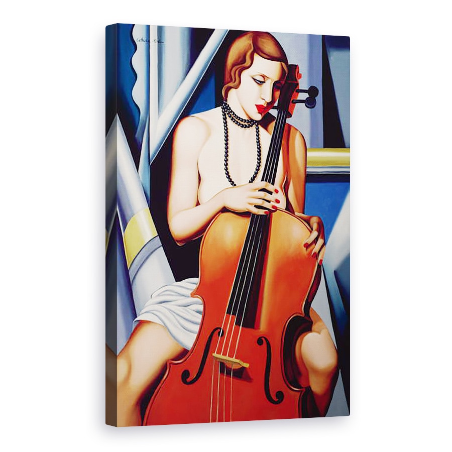 Tablou canvas - Catherine Abel - Femeie cu violoncel, 40 x 60 cm