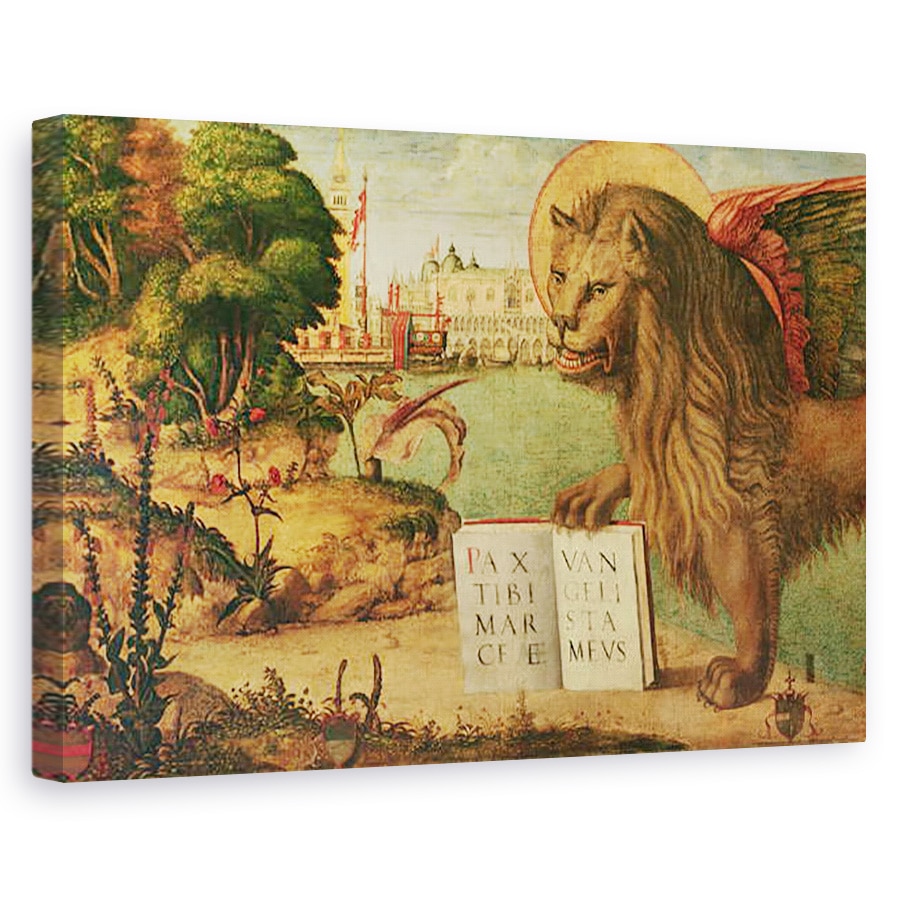 Tablou canvas - Vittore Carpaccio - Detaliu al Leului Sfantului Marcu, 80 x 120cm