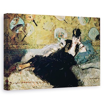 Tablou canvas - Edouard Manet - Doamna cu fanii, 80 x 120cm Tablou canvas - Edouard Manet - Doamna cu fanii, 80 x 120cm
