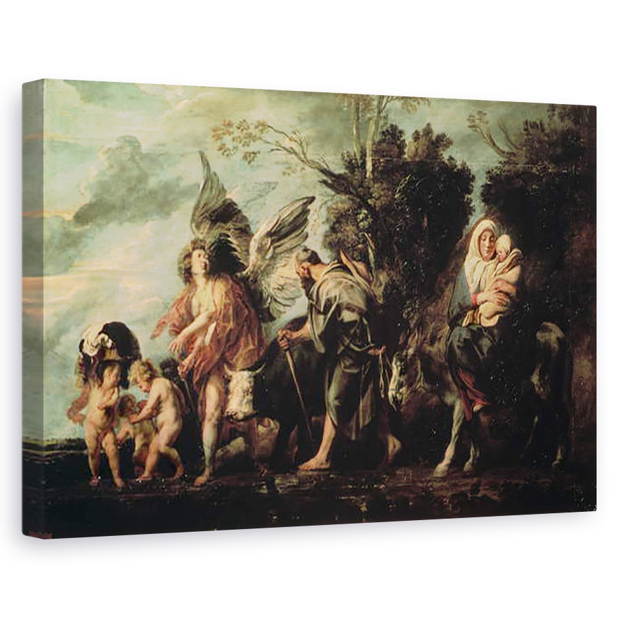 Tablou canvas - Jacob Jordaens - Zborul in Egipt, 80 x 120cm