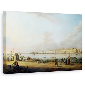 Tablou canvas - Johann Georg Mayr - Vedere a Palatului de Iarna de pe insula Vasilyevsky, 60 x 90 cm Tablou canvas - Johann Georg Mayr - Vedere a Palatului de Iarna de pe insula Vasilyevsky, 60 x 90 cm
