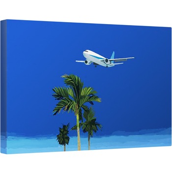 Tablou canvas - Hiroyuki Izutsu - Avion si palmier, 60 x 90 cm Tablou canvas - Hiroyuki Izutsu - Avion si palmier, 60 x 90 cm