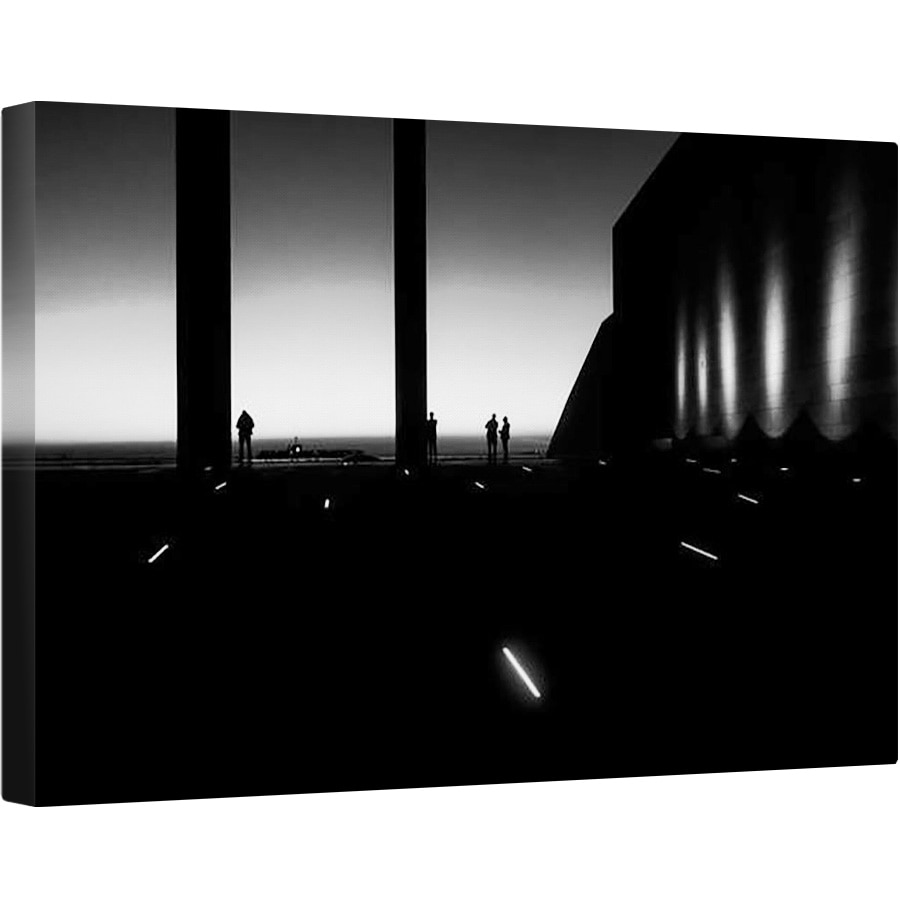 Tablou canvas - Guilherme Pontes - Apus de soare in Lisabona Nª1 BW, 60 x 90 cm