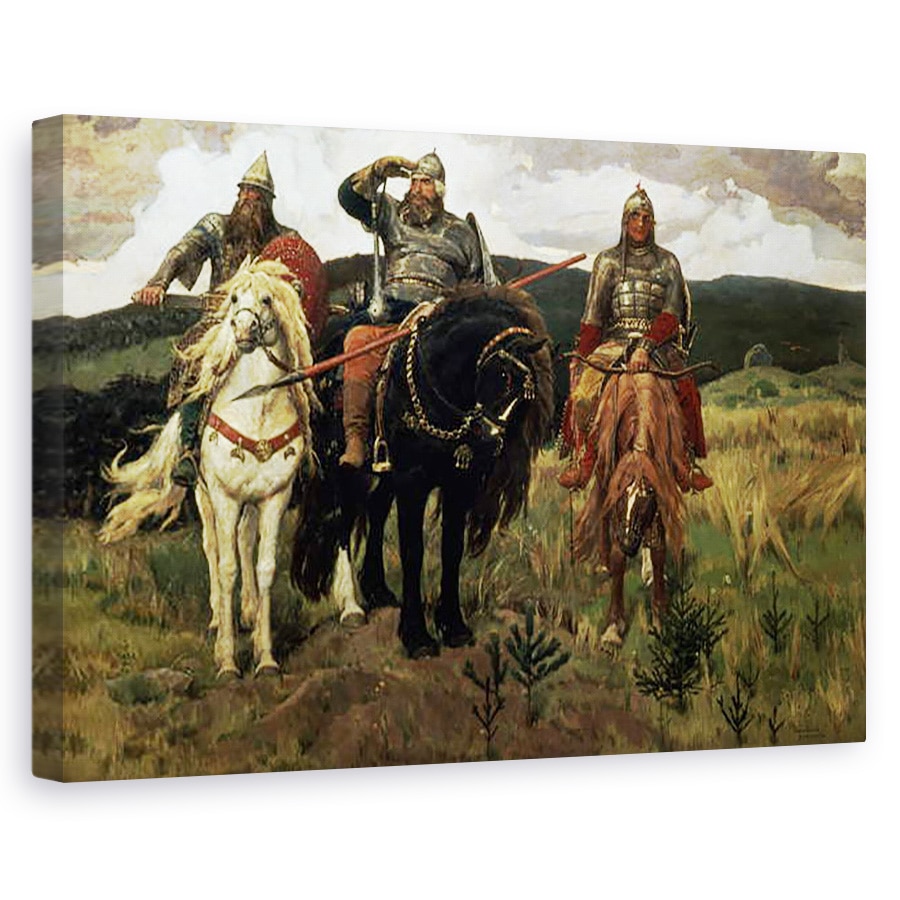 Tablou canvas - Victor Mikhailovich Vasnetsov - Cavaleri razboinic, 40 x 60 cm
