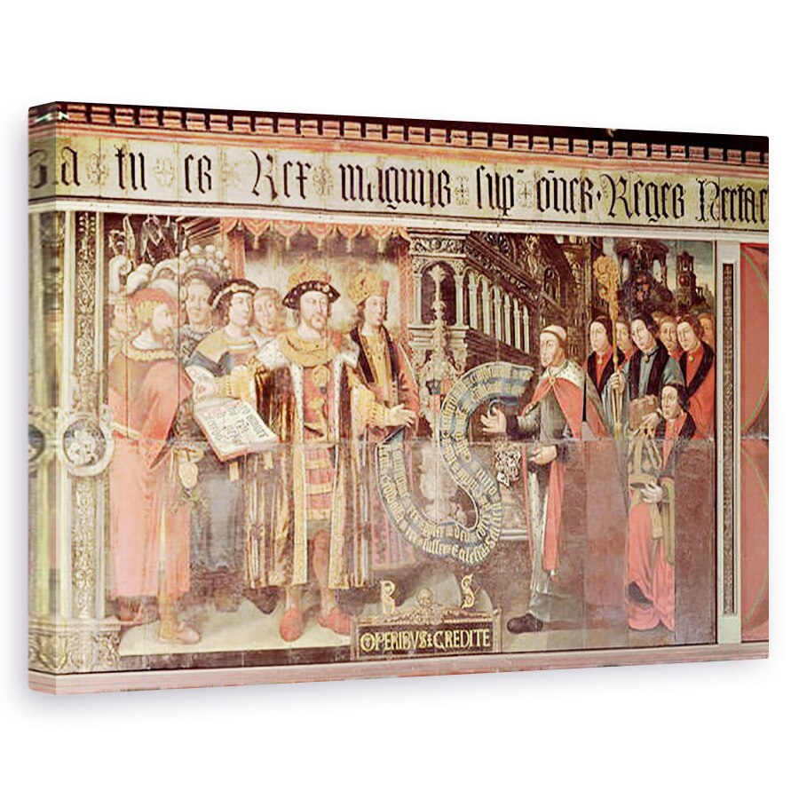 Tablou canvas - Lambert Barnard - Episcopul Robert Sherburne cu Henric al VIII-lea 1491-1547 c.1508-36, 60 x 90 cm