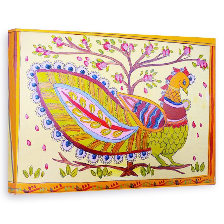 Tablou canvas - Sarah Thompson-Engels - paun indian,2019, 40 x 60 cm