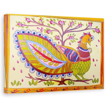 Tablou canvas - Sarah Thompson-Engels - paun indian,2019, 60 x 90 cm Tablou canvas - Sarah Thompson-Engels - paun indian,2019, 60 x 90 cm