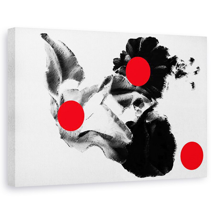 Tablou canvas - Sylver Bernat - Puncte rosii pe flori, 2019, 60 x 90 cm