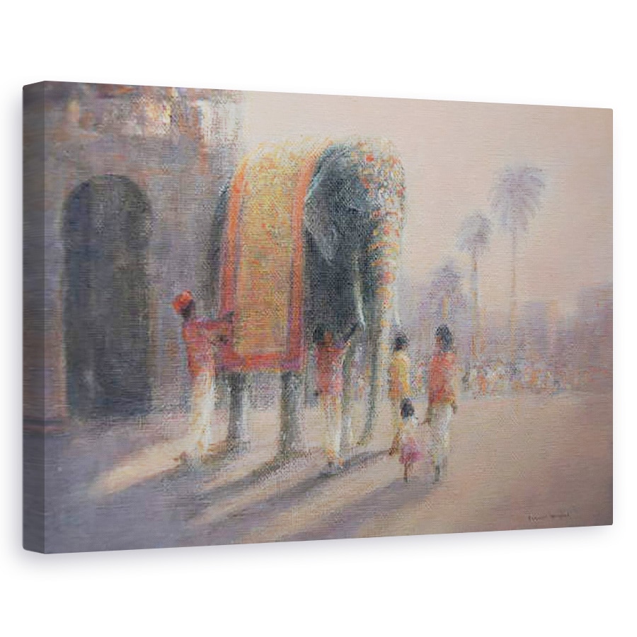 Tablou canvas - Lincoln Seligman - Elefant pictat, 60 x 90 cm