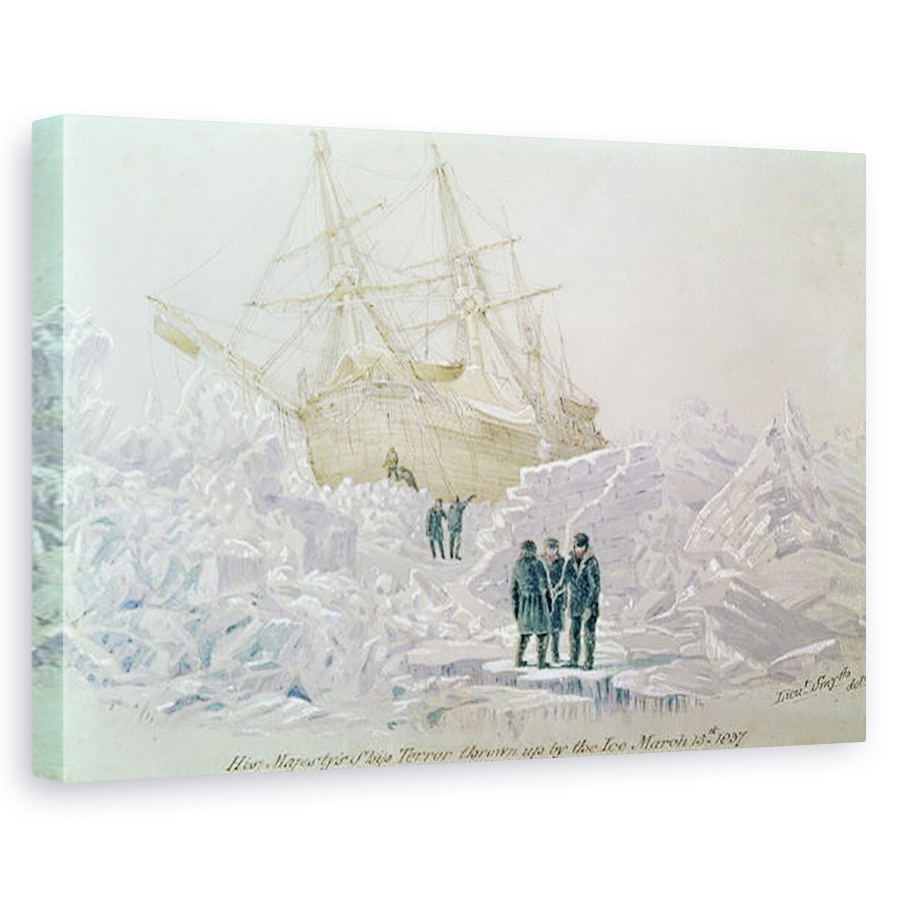 Tablou canvas - Lieutenant Smyth - Incident intr-o calatorie de tranzactionare, HMS Terror aruncat in sus de gheata, 60 x 90 cm