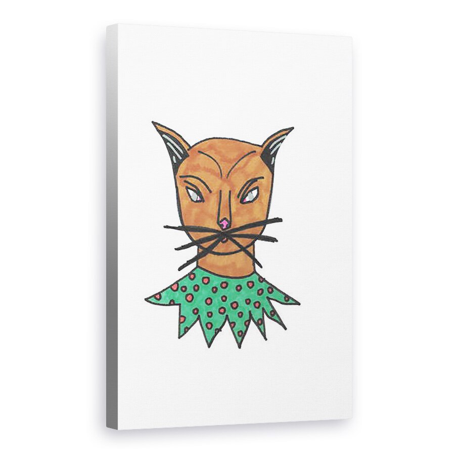 Tablou canvas - Daisy de Villeneuve - Fata de pisica, 40 x 60 cm