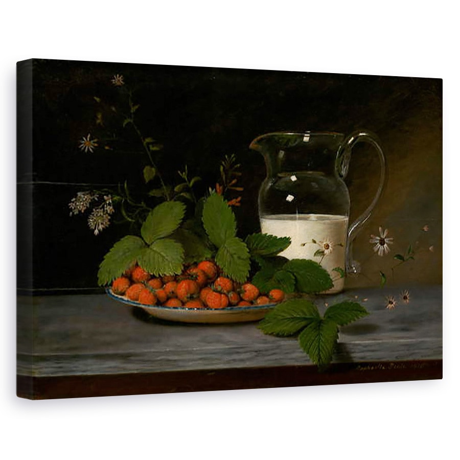 Tablou canvas - Raphaelle Peale - Capsuni si Crema, 40 x 60 cm