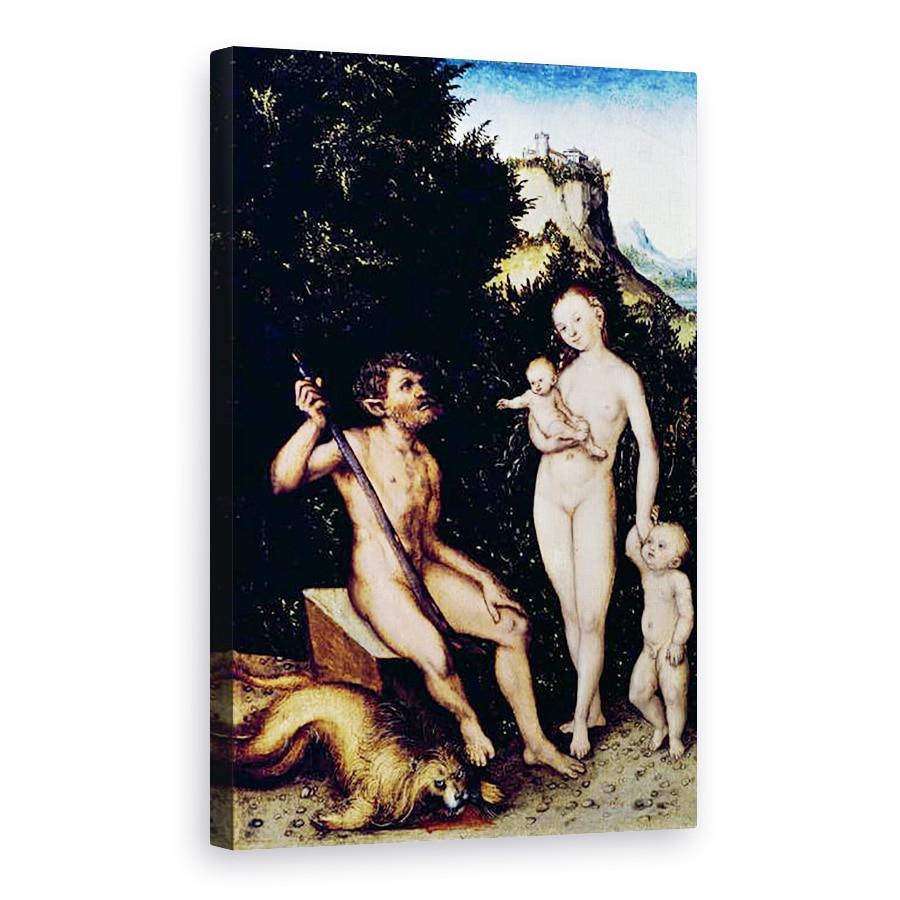 Tablou canvas - Lucas Cranach the Younger - Familia Faun, 60 x 90 cm