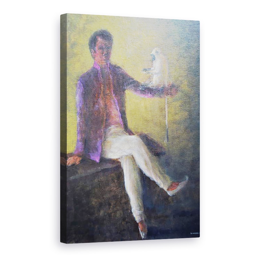 Tablou canvas - Lincoln Seligman - Baiat si maimuta, 60 x 90 cm