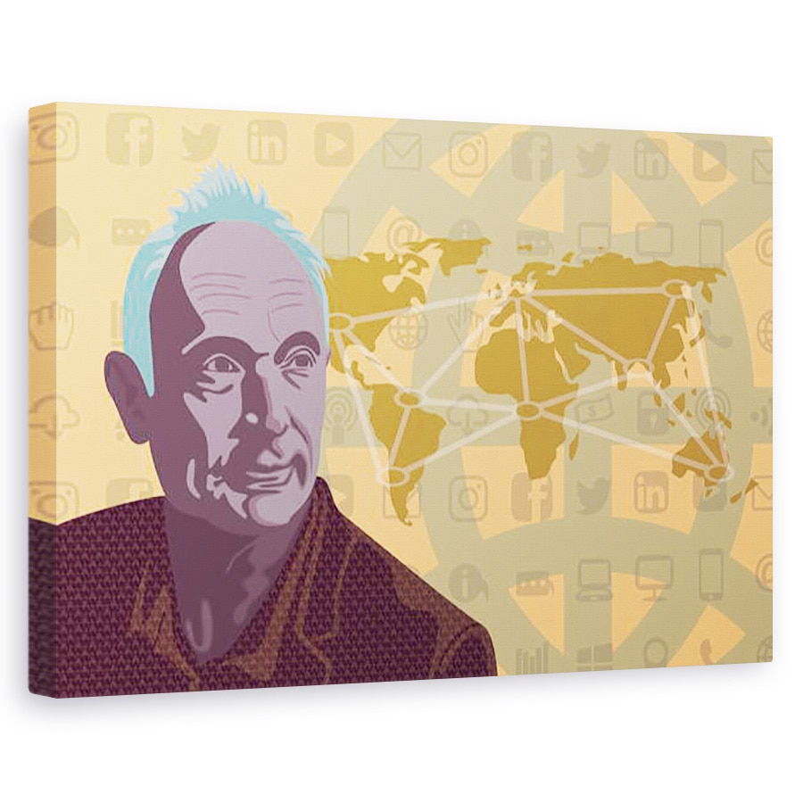 Tablou canvas - Claire Huntley - Tim Berners Lee, 60 x 90 cm