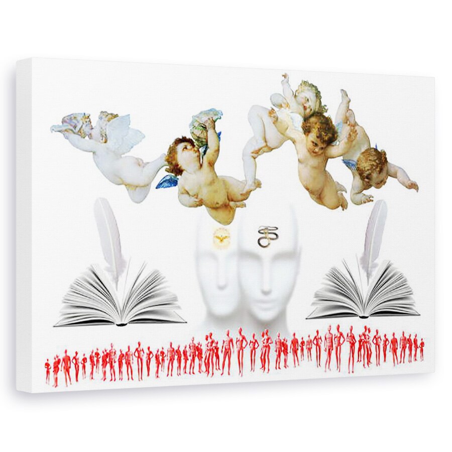 Tablou canvas - Giulio Cerocchi - angeli&demoni, 2010, colagraph, 60 x 90 cm