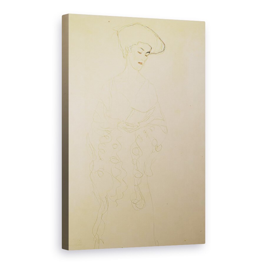 Tablou canvas - Gustav Klimt - Mit Leichter Wendung Nach Link-uri, 60 x 90 cm