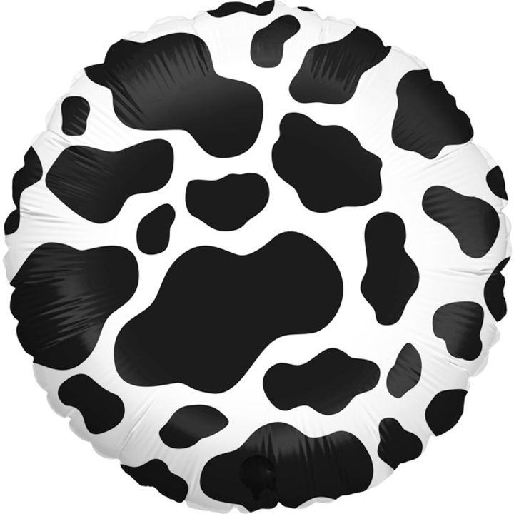 Balon folie rotund imprimat vaca 46 cm