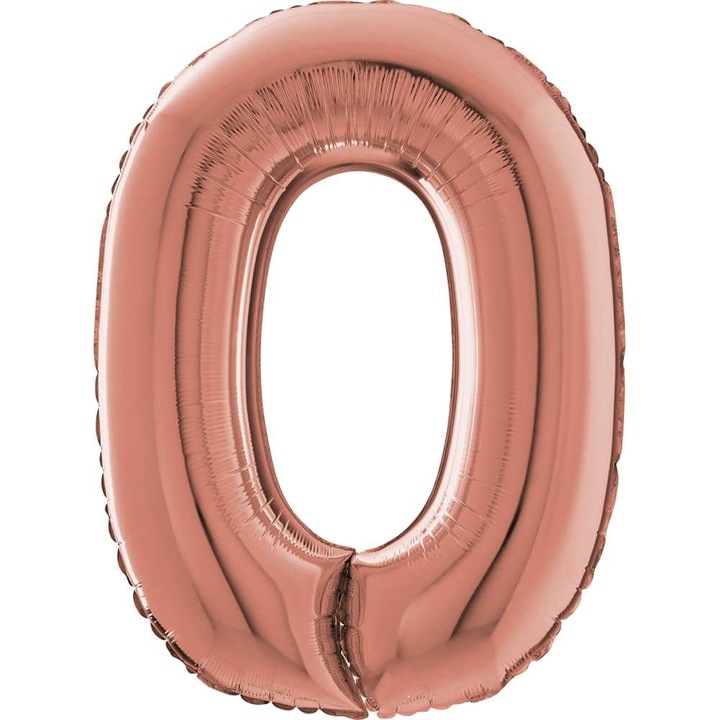 Balon folie cifra 0 rose gold 66 cm